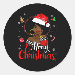 Adesivo moça africana negra melanina americana natal santa