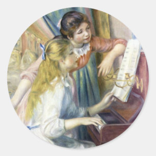 Adesivo Moças ao Piano por Pierre Renoir
