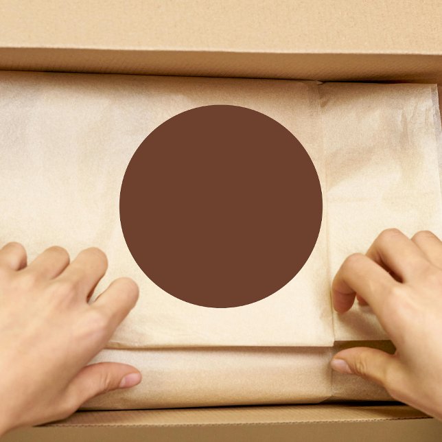 Adesivo Mocha Brown Solid Color | Clássico | Elegante (Criador carregado)