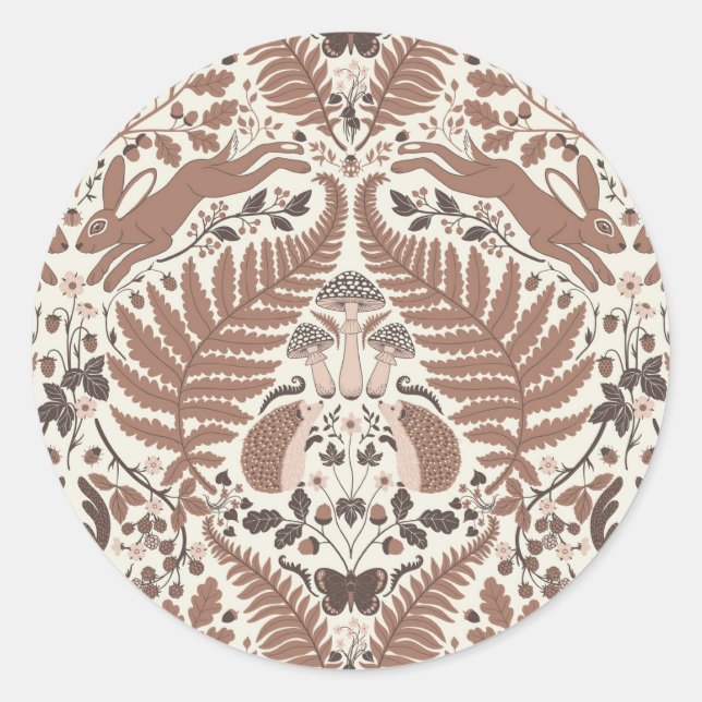 Adesivo Mocha mousse floresta/Florestas florestais e plant (Frente)