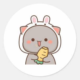 Adesivo Mochi Panda Bear Aproveitando o almoço