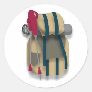 Adesivo Mochila de caminhada, cama de dormir