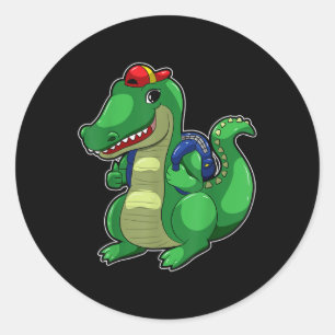 Adesivo Mochila de Crocodilo Engraçado Volta às Aulas Croc