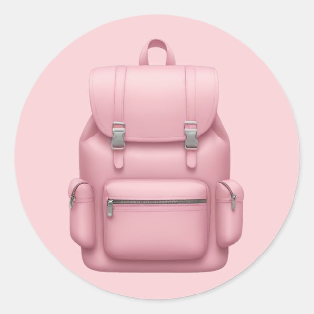 Adesivo Mochila rosa encantadora Emoji (Frente)