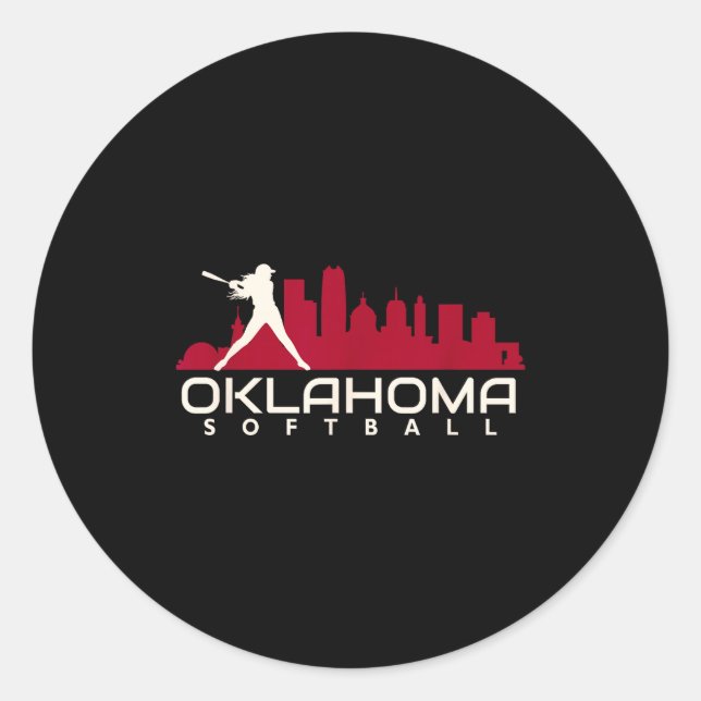 Adesivo mod cidade de softball Oklahoma  (Frente)
