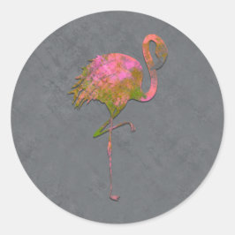 Adesivo Mod Colorido Verão Flamingo Chic Moderno Cinza