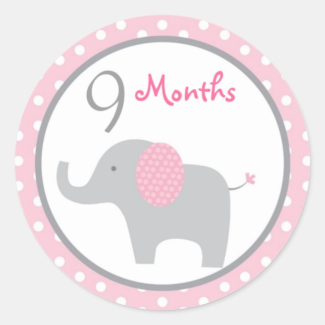 Adesivo Mod Pink Elephant Girl Mensalmente (Frente)
