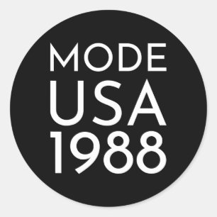 Adesivo Moda EUA 1988 M Tour
