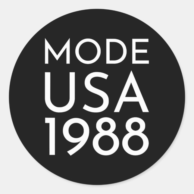 Adesivo Moda EUA 1988 M Tour  (Frente)