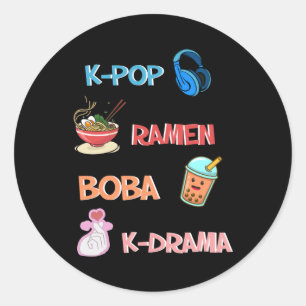 Adesivo Moda K-Pop para os fãs do coreano K-Drama e K-Pop