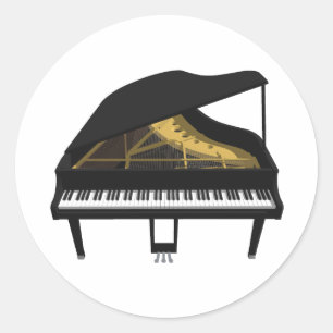 Adesivo Modelo 3D: Grande Piano Negro: