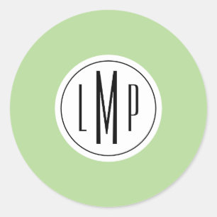 Adesivo modelo de 3 letras monograma