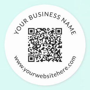 Adesivo Modelo de código QR carregado com texto editável