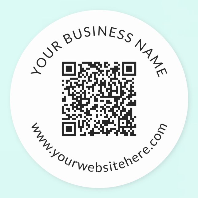 Adesivo Modelo de código QR carregado com texto editável (Criador carregado)