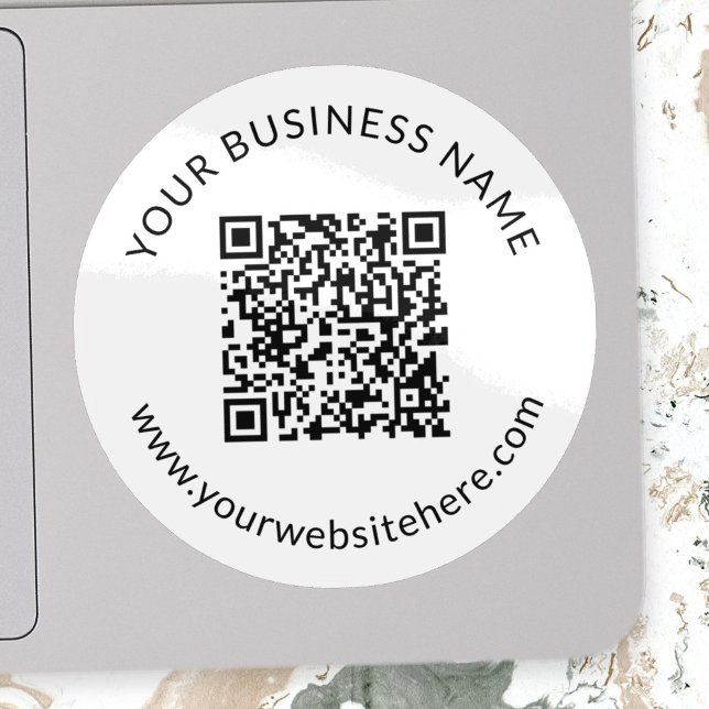 Adesivo Modelo de código QR carregado com texto editável (Criador carregado)