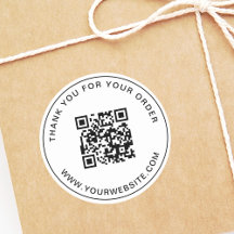 Modelo de Código QR de Negócios Obrigado Rosa