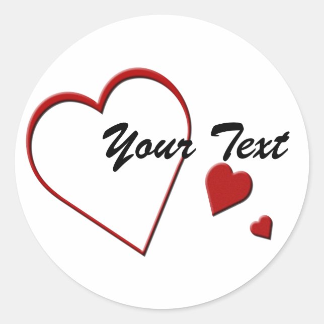 Adesivo Modelo de Coração (Frente)