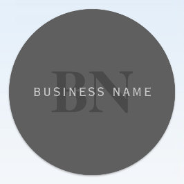 Adesivo Modelo de design de monograma editável cinza escur