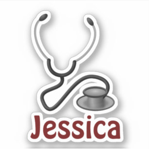 Adesivo Modelo de estetoscópio, personalizável