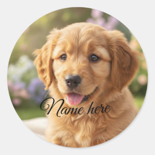 Adesivo Modelo de foto de nome de animal de estimação simp