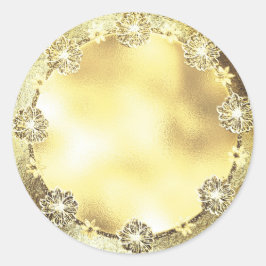 Adesivo Modelo de fundo Dourado personalizável