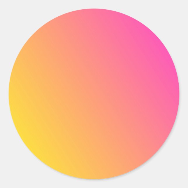 Adesivo Modelo de gradiente amarelo rosa com vazio (Frente)