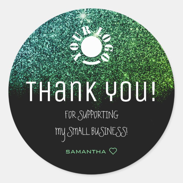 Adesivo Modelo de logotipo Estrelas de brilho Ombro de chá (Frente)