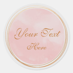 Adesivo modelo de logotipo feminino Rosa Bege
