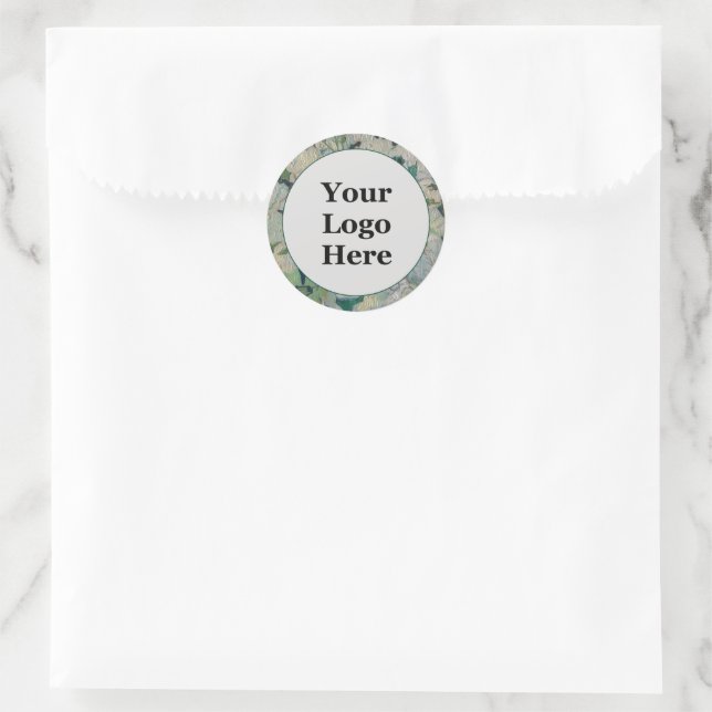 Adesivo Modelo de logotipo verde e branco para empresas (Bolsa)