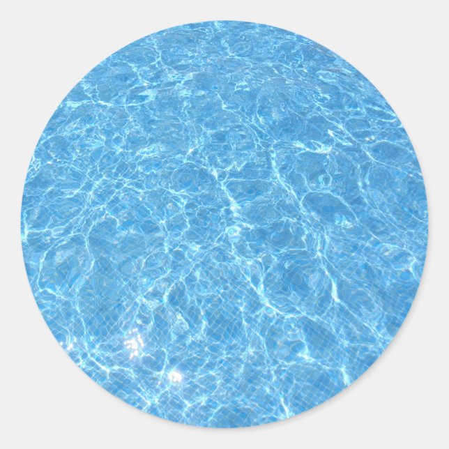 Adesivo Modelo de Piscina azul-água da moda (Frente)
