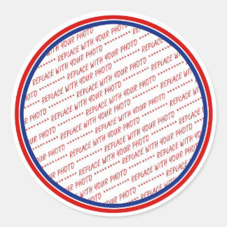 Adesivo Modelo de Quadro de Fotos Branco Vermelho e Azul