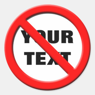 Adesivo Modelo de símbolo sem sinal