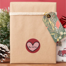 Adesivo Modelo de Suprimentos para Festa do Coração Doce E