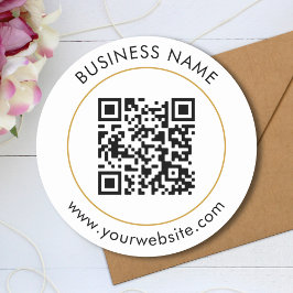 Adesivo Modelo de Texto de Código QR Personalizado