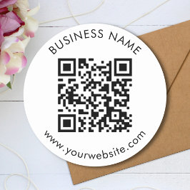 Adesivo Modelo de Texto de Código QR Personalizado