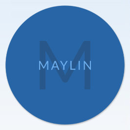 Adesivo Modelo de Texto Editável para Nome Monograma Etc.