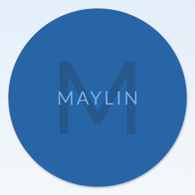 Adesivo Modelo de Texto Editável para Nome Monograma Etc. (Criador carregado)