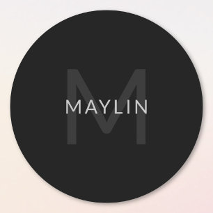 Adesivo Modelo de Texto Editável para Nome Monograma Etc.