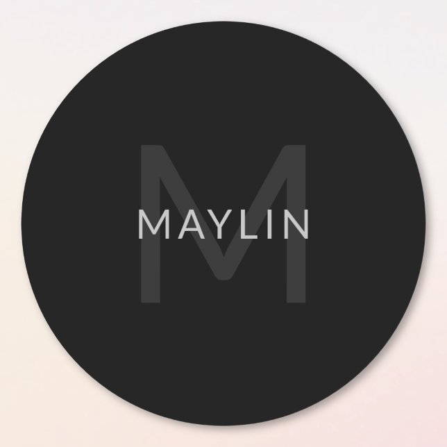 Adesivo Modelo de Texto Editável para Nome Monograma Etc. (Criador carregado)