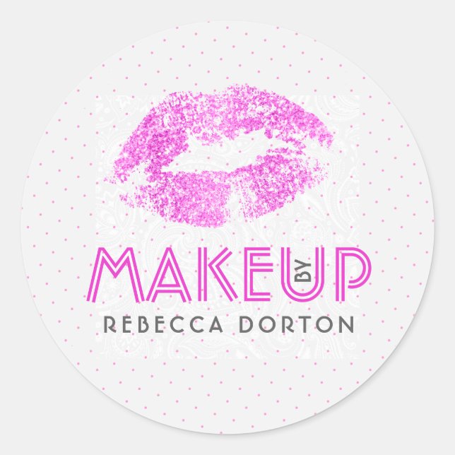 Adesivo Modelo de Texto Personalizado com Falha Cintilante (Frente)