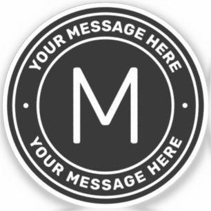 Adesivo Modelo de Texto Personalizável Preto