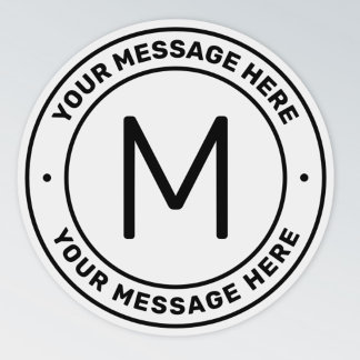 Adesivo Modelo de Texto Personalizável | Transparente