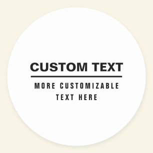 Adesivo Modelo de texto simples e personalizável em negrit