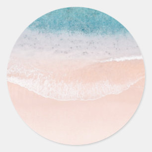 Adesivo Modelo de Vazio de Mar Azul de Praia Costeira Pers