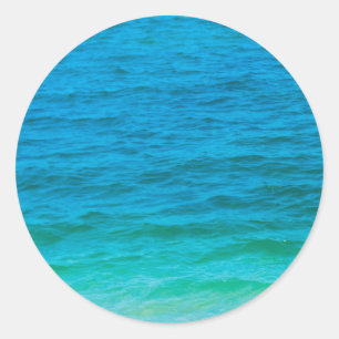 Adesivo Modelo de Vazio Elegante das Ondas Azuis do Mar Ve