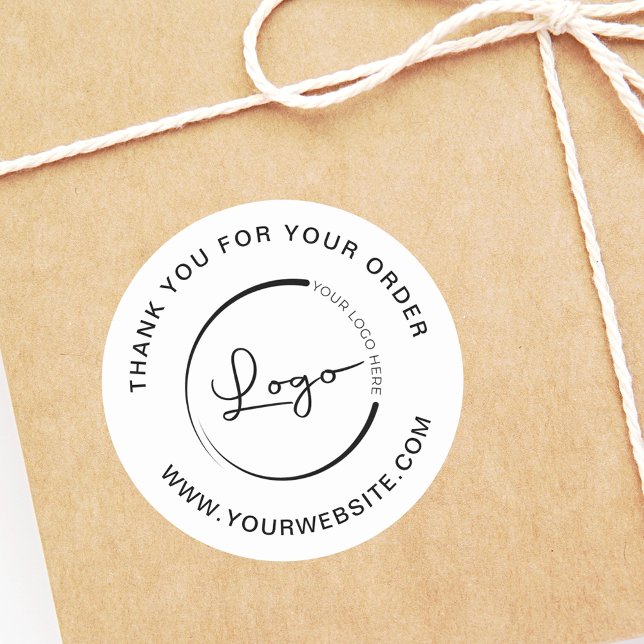 Adesivo Modelo de Web site da Empresa Obrigado (Criador carregado)