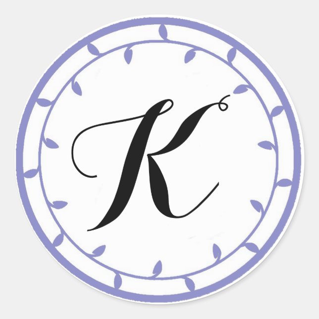 Adesivo Modelo do lavanda Monograma (Frente)