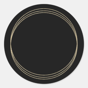 Adesivo Modelo dos anéis luminosos Dourados Elegante preto