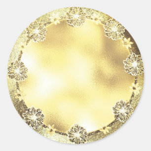 Adesivo Modelo Dourado customizável do fundo