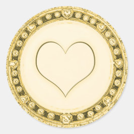Adesivo Modelo Dourado Personalizar Coração